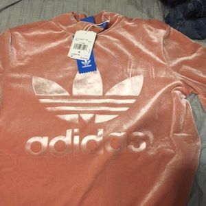 NWT Adidas velour top